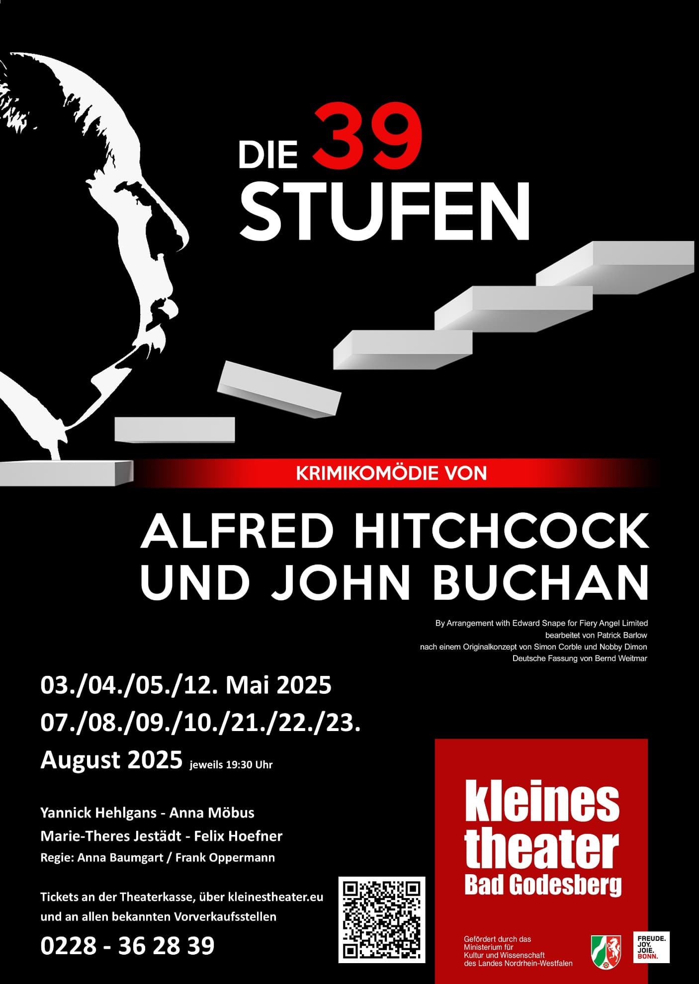 DIE 39 STUFEN – Krimikomödie von Alfred Hitchcock, John Buchan – Bearbeitung Patrick Barlow