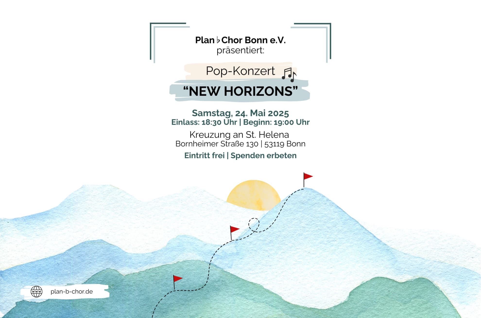 Plan b Chor Bonn e.V. präsentiert: Pop-Konzert "New Horizons"