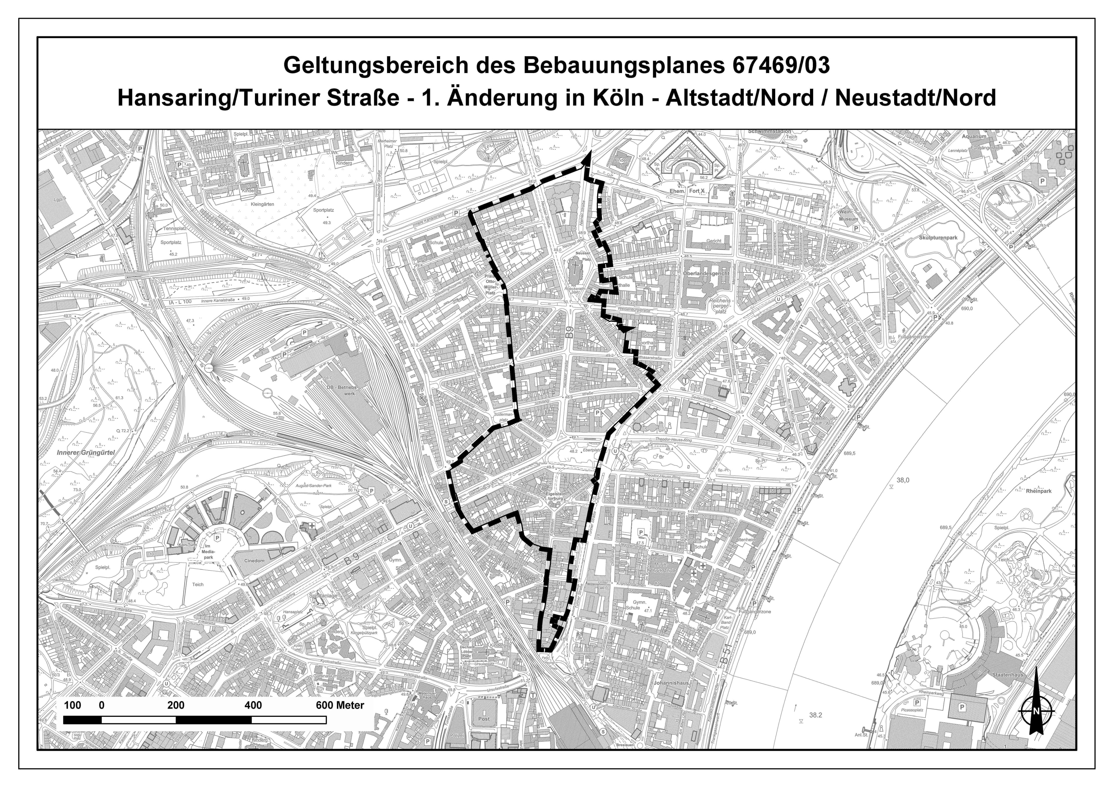 Hansaring/Turiner Straße in Köln-Altstadt/Nord/Neustadt/Nord, 1. Änderung