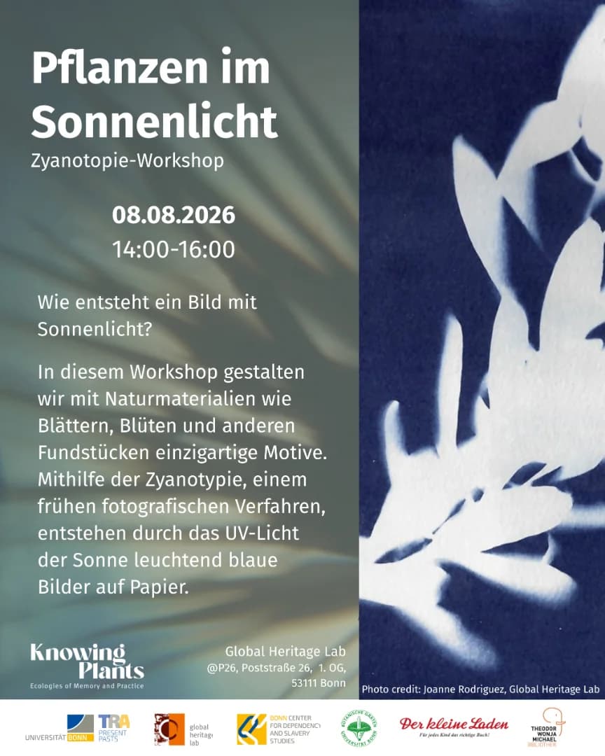 Pflanzen im Sonnenlicht, Zyanotopie-Workshop