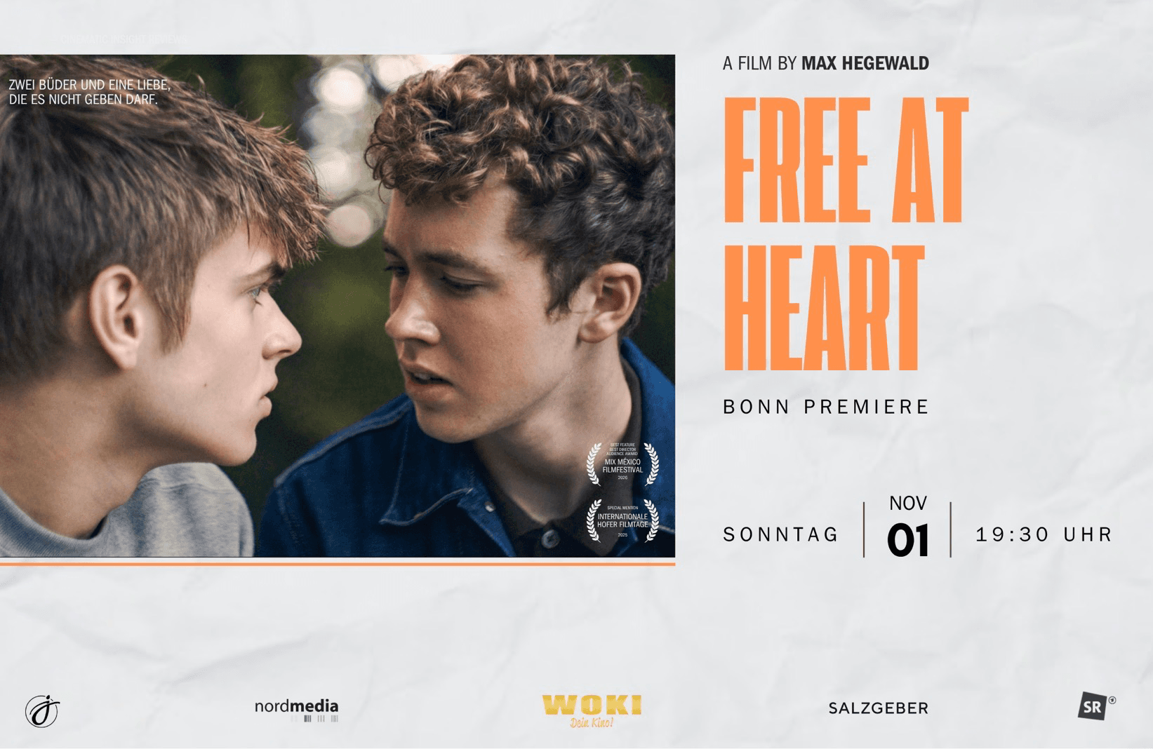FREE AT HEART – Bonn-Premiere mit Hauptdarsteller Linus Moog